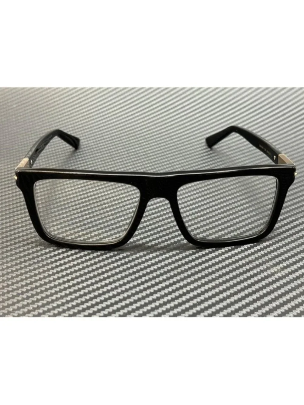 New Gucci Men Black Gold Eyeglasses 56-18-145